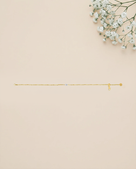 Eternal Love Thin Chain Bracelet with Single Flower