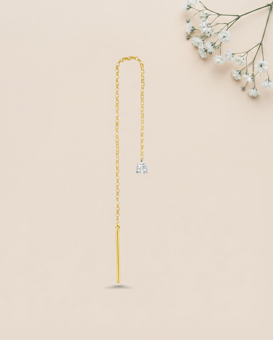 Eternal Love Thread Earring With 1 Flowers