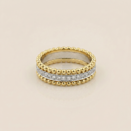Luda’s Diamond Engraved Engagement Ring