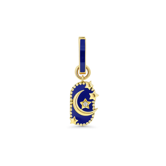 Moon and Star Clip On Charm
