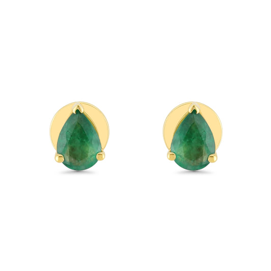 Leaves Of Dreams Emerald Stud Earrings
