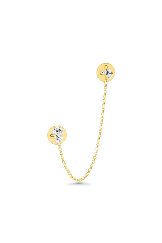 Eternal Love Stud Chain Earrings