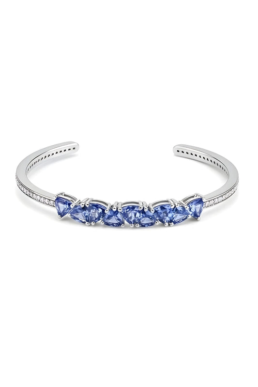 Floral Sparkles Tanzanite Bangle