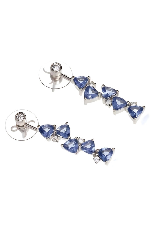 Floral Sparkles Tanzanite & Diamond Earrings