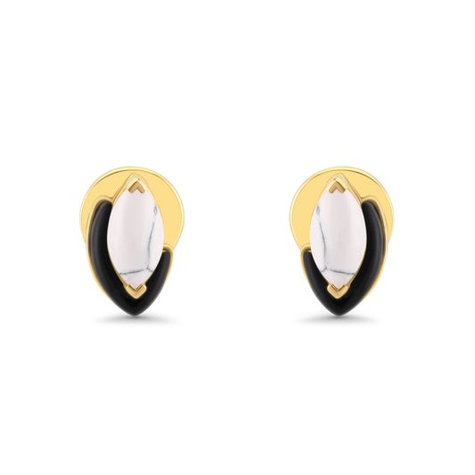 Leaves Of Dreams White Stud Earrings