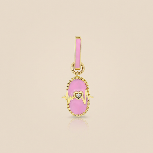 Heart Beat Clip On Charm
